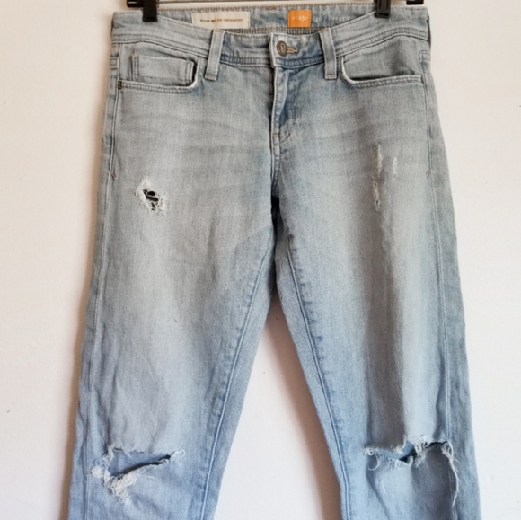 Pilcro and the Letterpress Distressed Paint Mom Jeans 25 XS - Picture 2 of 4